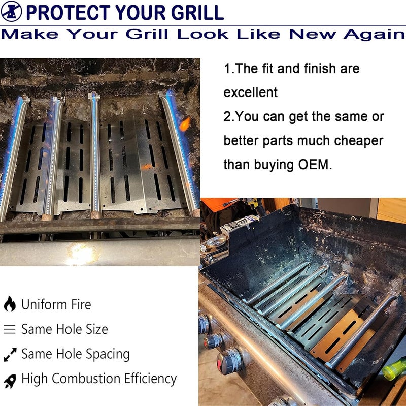 YOUFIRE Store Grill Burner Tube 19.5 Inch Replacement for Weber Genesis 300 Series, Genesis E310 E320 E330 S310 S320 S330 Gas Grills, 62752 LP 3 Burners Tube Set Fits Up Front Control - Image 5